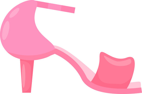 pink high heel shoe isolated clip art preview