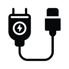 Charging Port Icon Vector Illustration