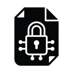 File Encryption Icon Vector Illustration