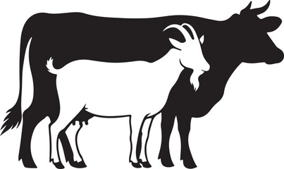 Obraz premium Eid AI Adha Celebration Islamic Festival Silhouettes