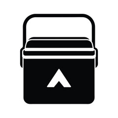 Insulated Camp Cooler Icon Vector Illustration