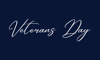 Veterans day handwritten inscription. Hand drawn lettering. Veterans day calligraphy. Veterans day text. Vector illustration.