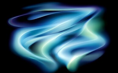 Fototapeta premium An abstract background with a grainy texture provides the setting for a dreamy cyan nebula that shines with a purple glow