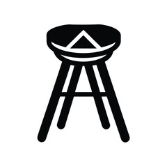 Lightweight Trail Stool Icon Vector Illustration