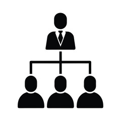 Management Hierarchy Icon Vector Illustration