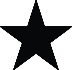 black silhouette of a star icon rating and favor