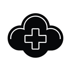 Fototapeta premium Medical Cloud Icon Vector Illustration