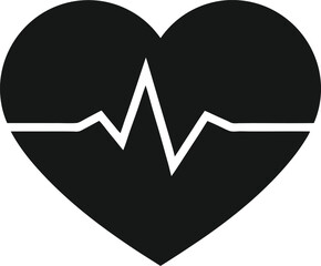heart with ekg pulse line health and wellness