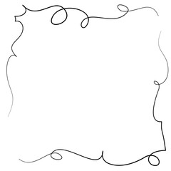 Line wave frame decoration element design 