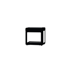 Silhouette of a genetic sequencer with a smooth rectangular design on white background