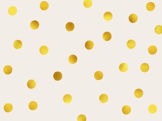 Glitter polka dot  on cream white background