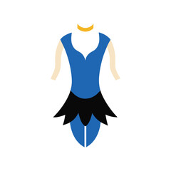 dance costume vector art illustration