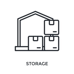 Storage Icon Outline Style. Vector Illustration For Graphic Design