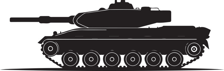 Obraz premium Military Tank SVG – Combat Silhouette for Army Crafts & SignsArmy Tank Vector – Tactical Vehicle Design for Cricut & Laser CuttingBattle Tank Clipart – War Machine Graphic for DIY ProjectsCamouf