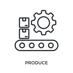 Produce Icon Outline Style. Vector Illustration For Graphic Design