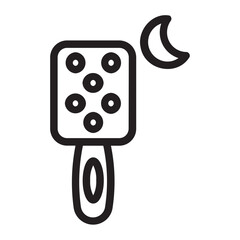 hair brush line icon