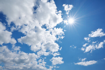 Sun and clouds at day