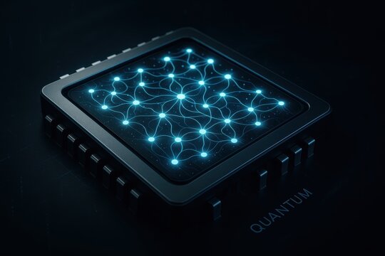 Innovative quantum AI processor showcasing intricate design and advanced technology
