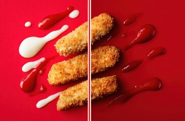 Fried cheese sticks food with dipping sauce