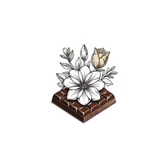 flower and chocolate logo