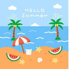 여름 해변 hello summer