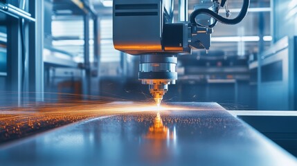 A modern industrial facility with metallic walls and equipment visible in the background.