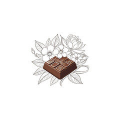 flower and chocolate logo