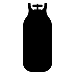 Icono botella de gas. Silueta de bombona