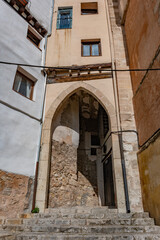 Vista de la ciudad medieval de Cuenca, situada en los acantilados en España.	
