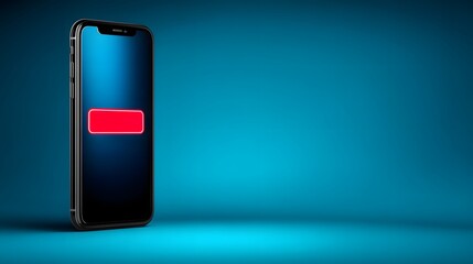 The augmented reality screen showcases a dramatic drop in stock prices and a bold bankruptcy notification, all set against a clean, simple background with plenty of copy space for additional content