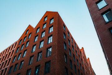 Gdansk with Motlawa river in Poland. New modern architecture in the old part of the city