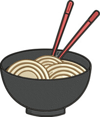 Kawaii Japanese Food Embroidery Art