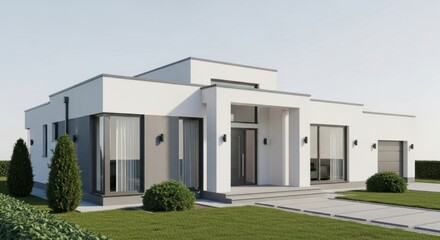 Modern house exterior architectural design