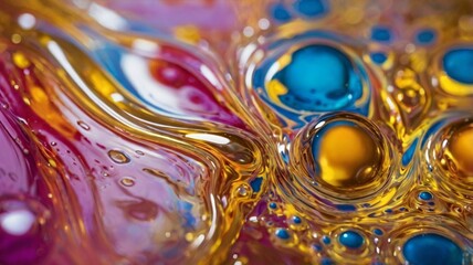 colorful liquid shiny abstract background