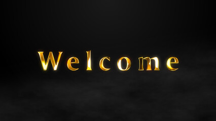 Welcome Gold Text Animation - Elegant & Glowing Greeting for Warm Introductions, Event Openings, Invitations & Celebrations | Premium