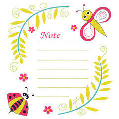 A beautiful note page design