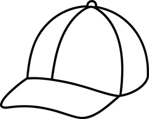 Baseball Cap Line Art