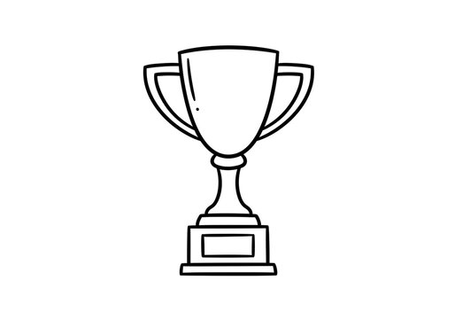 gold cup isolated on white background