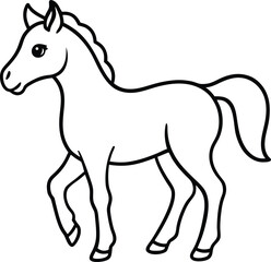 Cute Pony Line Art
