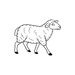 sheep vector, Silhouette