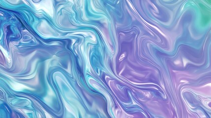Swirling Chromatic Liquid Texture with Iridescent Shimmer and Dynamic Waves