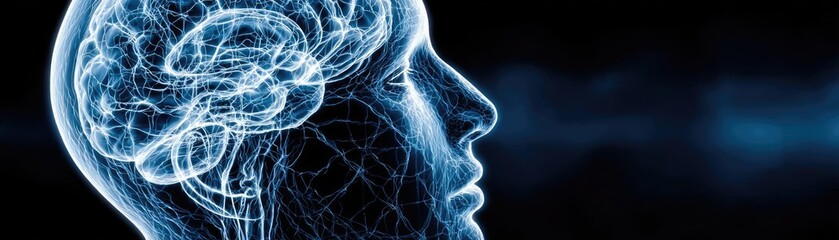 Mental wellness care on diagnosis, therapy and balance concept. Conceptual visualization of human brain activity and thought process.