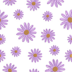 Naklejka premium Scattered Floral Embroidery Pattern