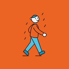 vector illustration of man with ball