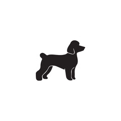 poodle dog silhouette vector