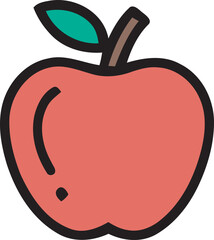 red apple with drops