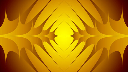 Abstract orange background with 3d lines pattern, symmetrical minimal striped background.