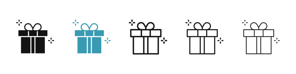Gift icon illustration vector symbol set