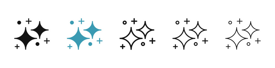 Sparkles icon illustration vector symbol set © Recoonde