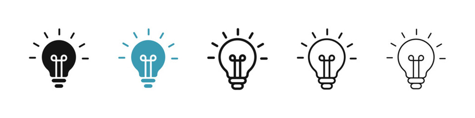 Bulb icon illustration vector symbol set